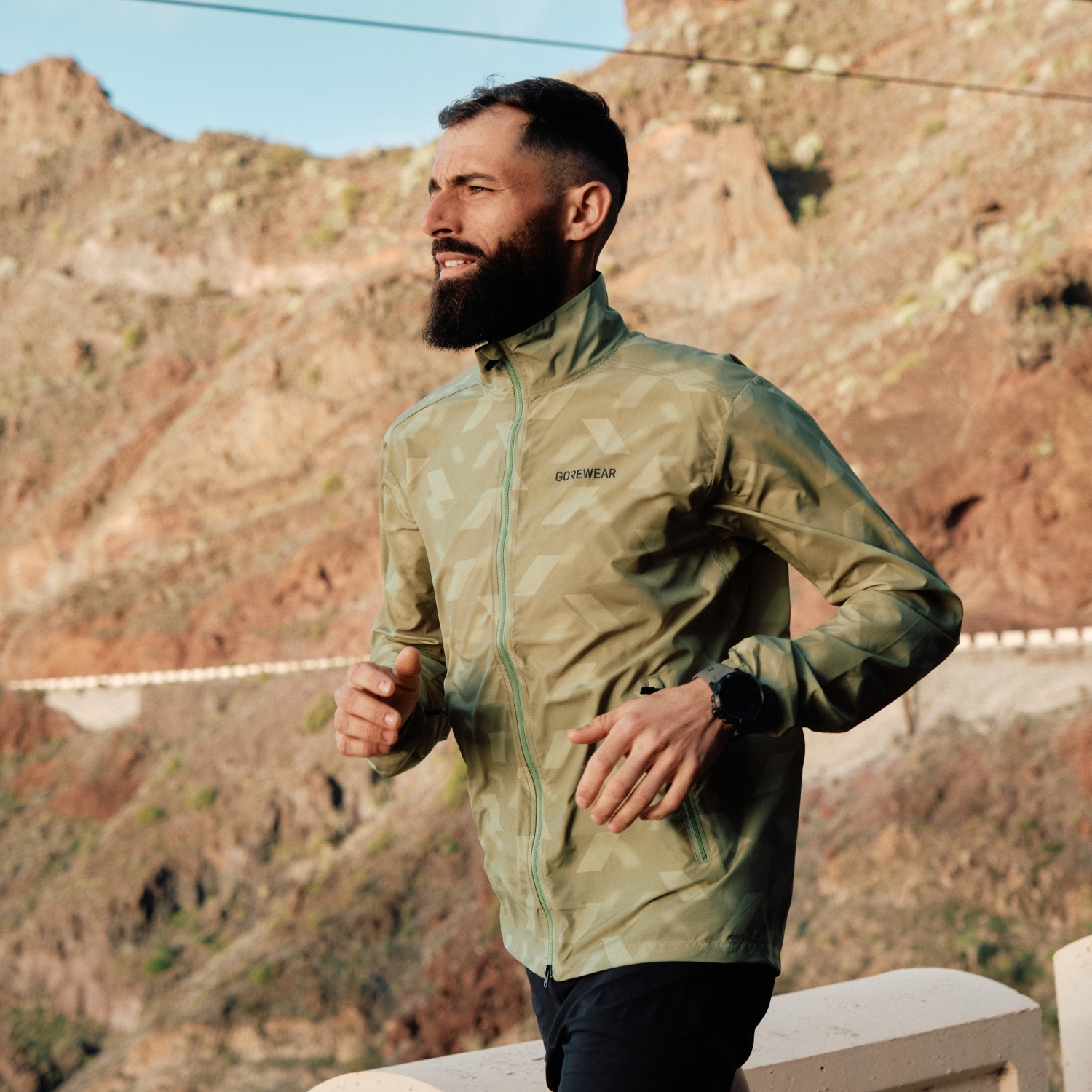 CONCURVE 3D Graphic Windbreaker Mens