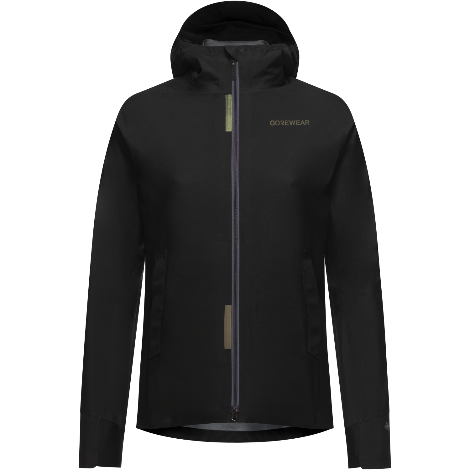 An image of the CONCURVE LE3 GORE-TEX Jacket Iridescent Trim Womens being displayed without a product model wearing the product.