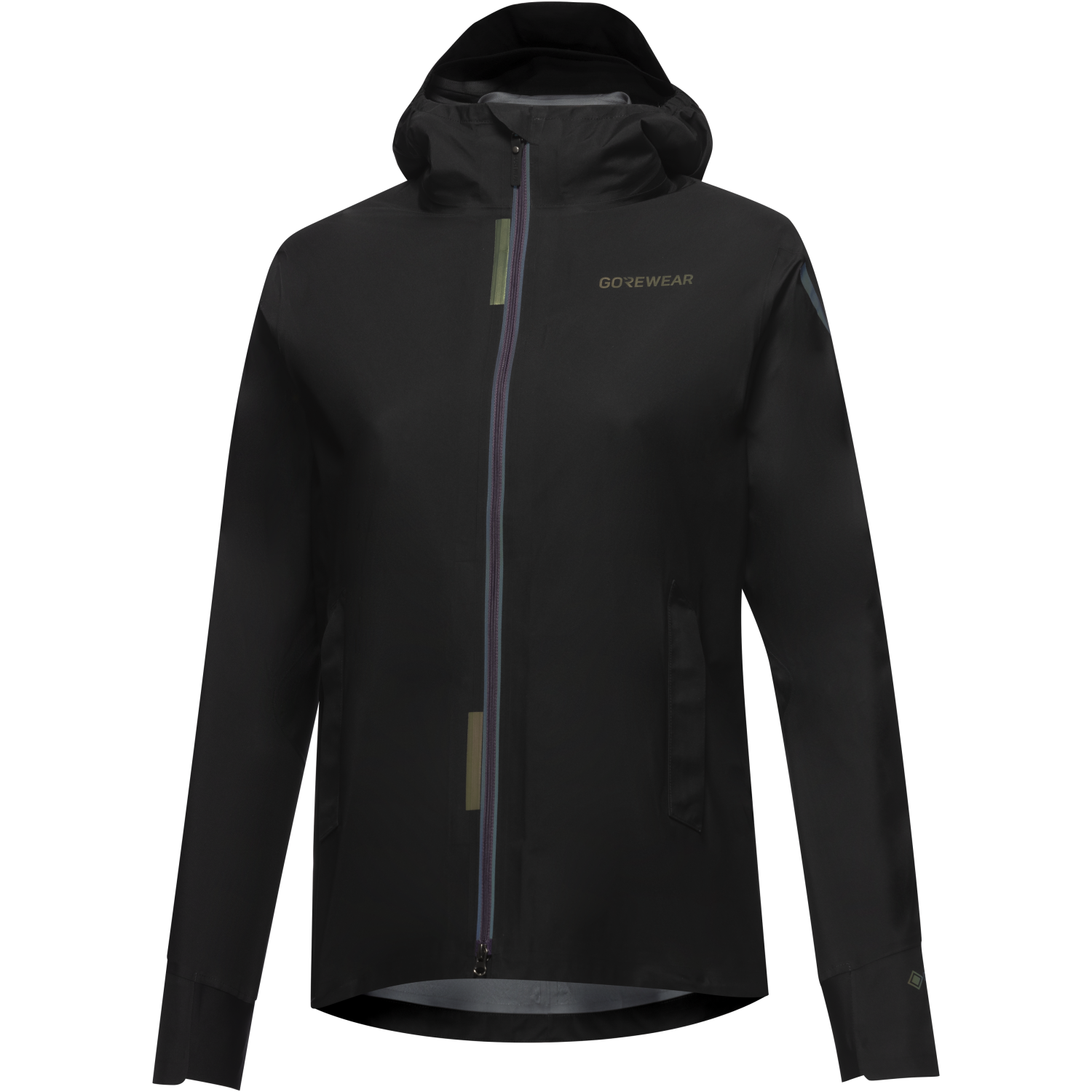 An image of the CONCURVE LE3 GORE-TEX Jacket Iridescent Trim Womens being displayed without a product model wearing the product.