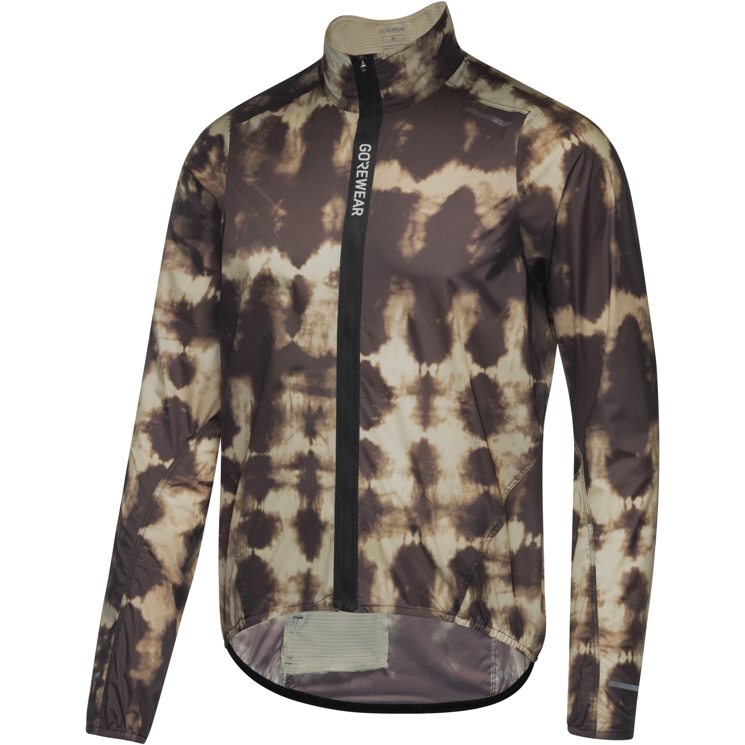 An image of the SPINSHIFT Shibori Windbreaker Mens being displayed without a product model wearing the product.