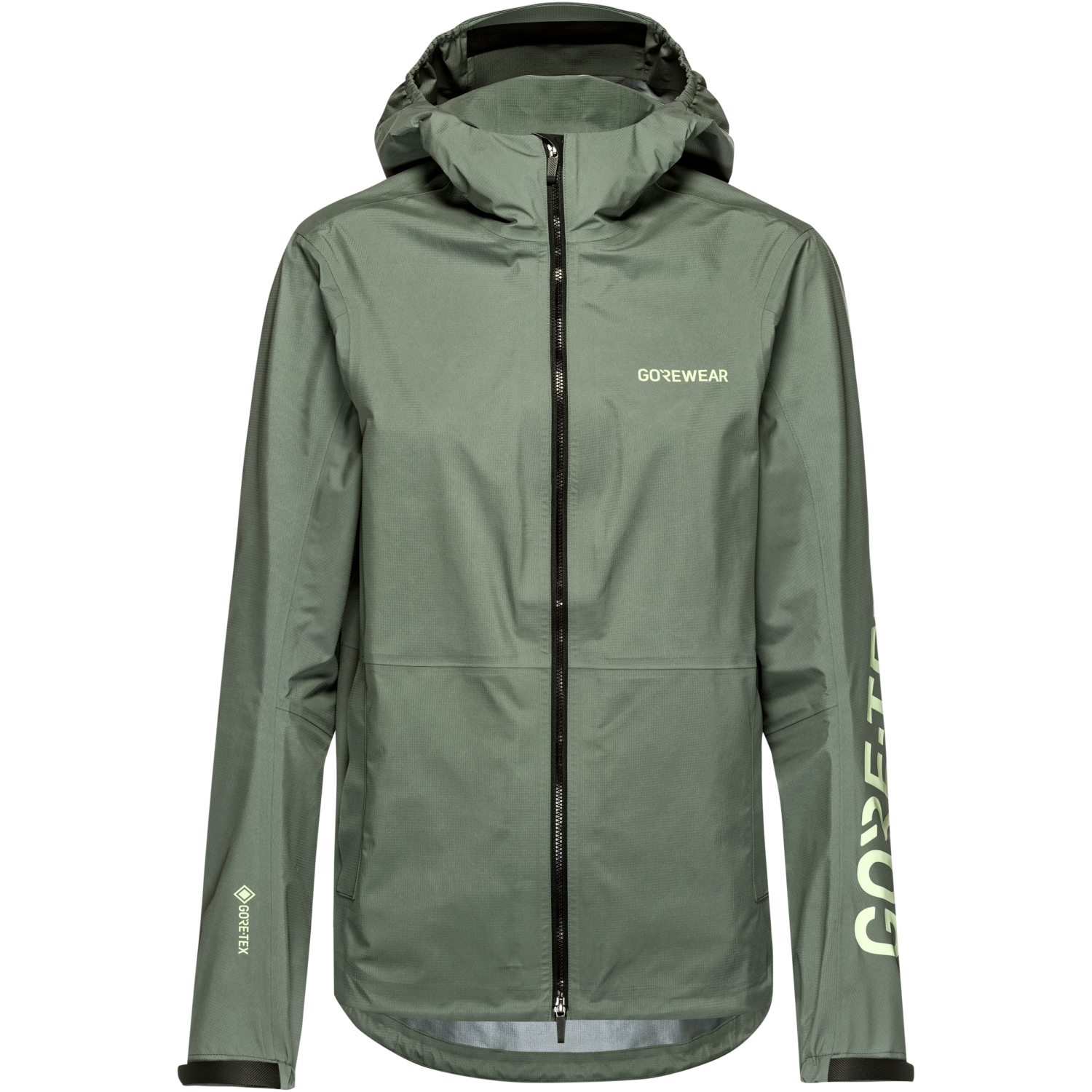 An image of the LUPRA 2.0 GORE-TEX Hooded Logo Jacket Womens being displayed without a product model wearing the product.