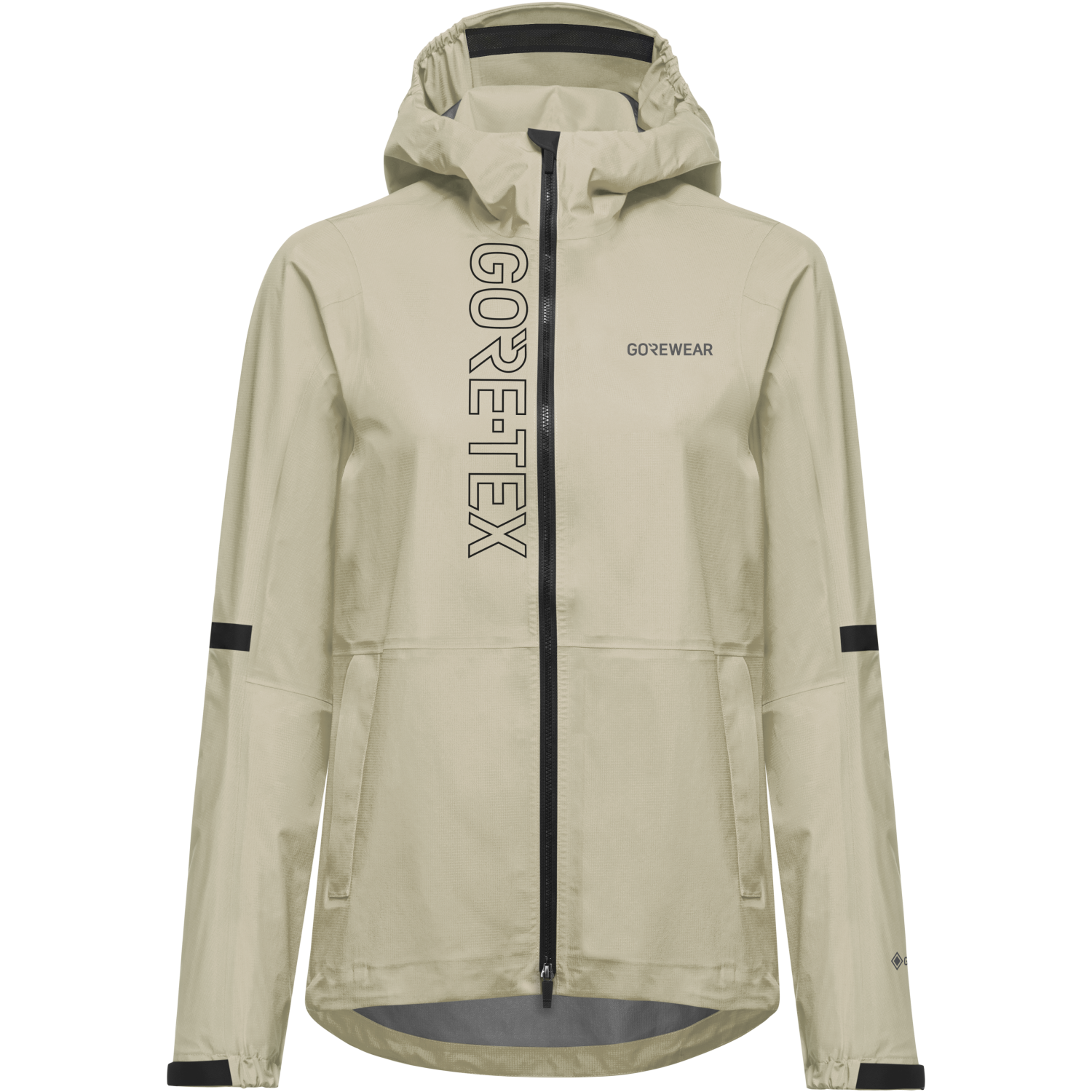 An image of the LUPRA 2.0 GORE-TEX LE3 Jacket Womens being displayed without a product model wearing the product.