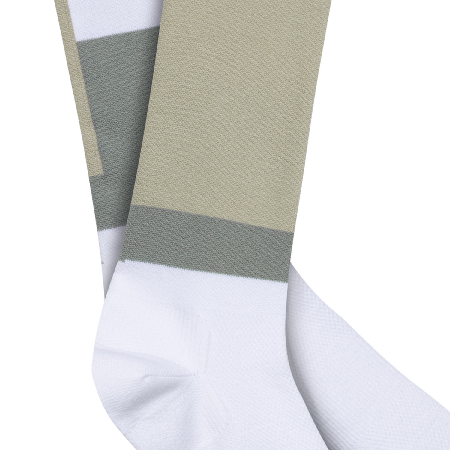 An image of the Essential Block Socks being displayed without a product model wearing the product.