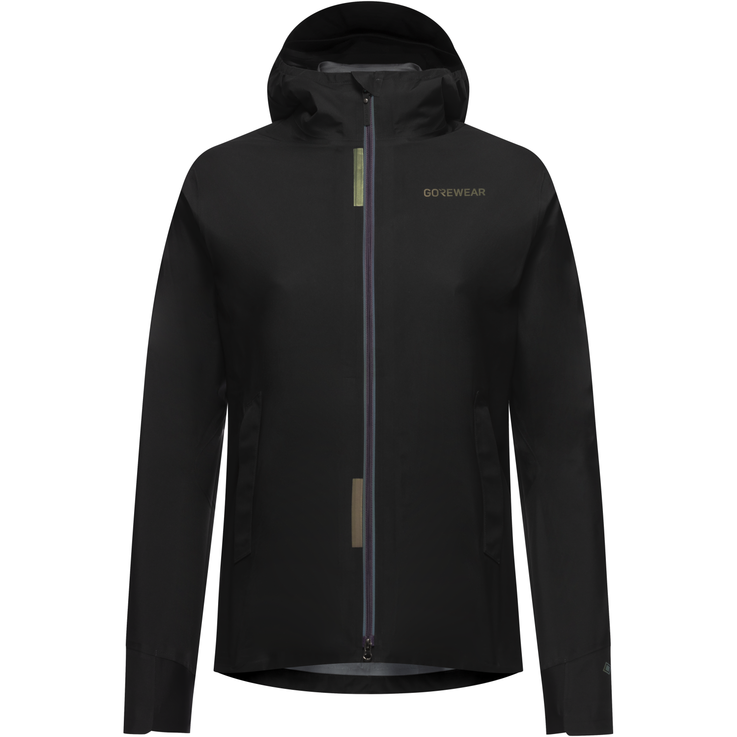 GOREWEAR CONCURVE LE3 GORE-TEX Running Jacket Iridescent Trim Women's in Black | XS | Slim fit | Waterproof