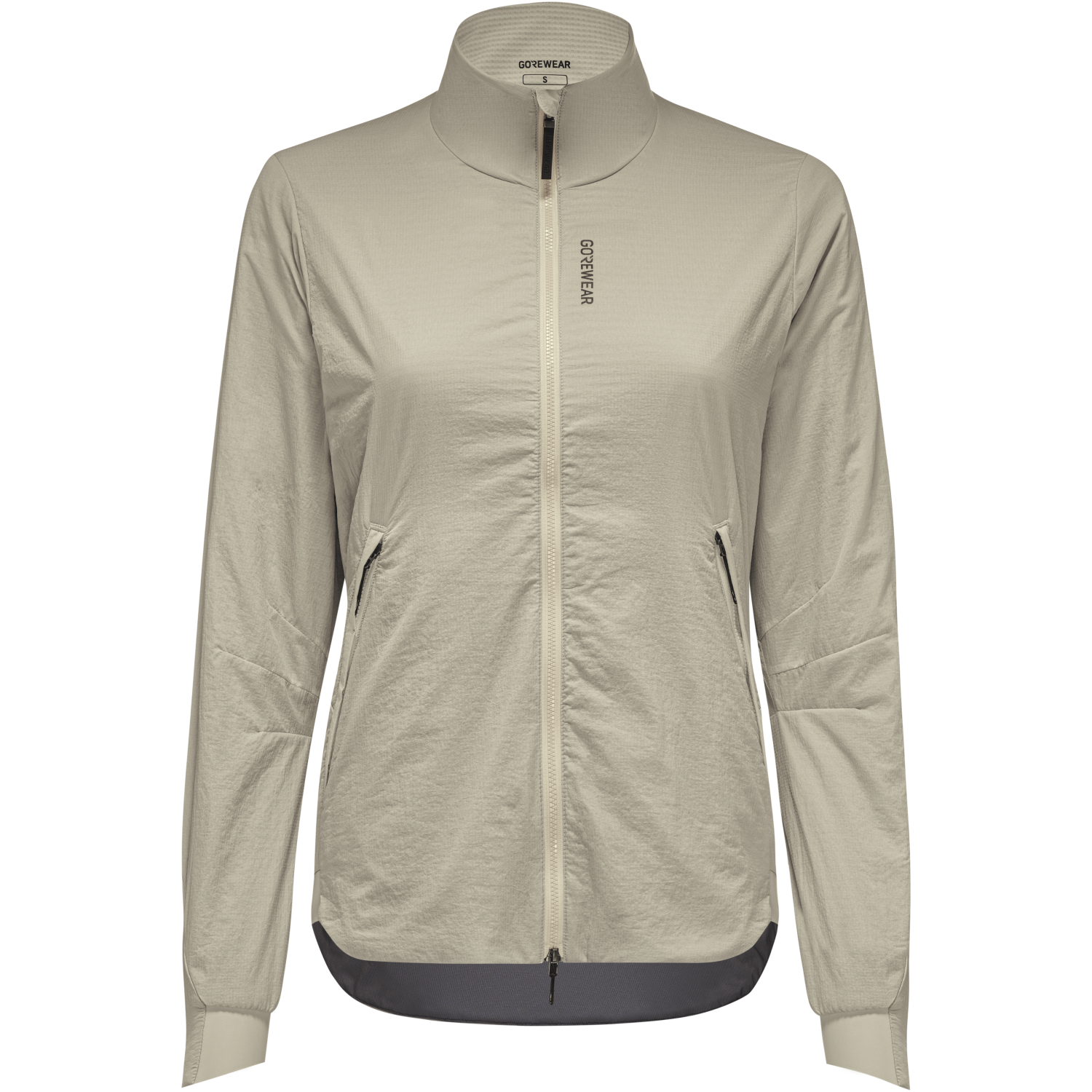 GOREWEAR CONCURVE WINDSTOPPER(R) Insulated Running Jacket Women's in Tech Beige | 2XS | Slim fit | Windproof