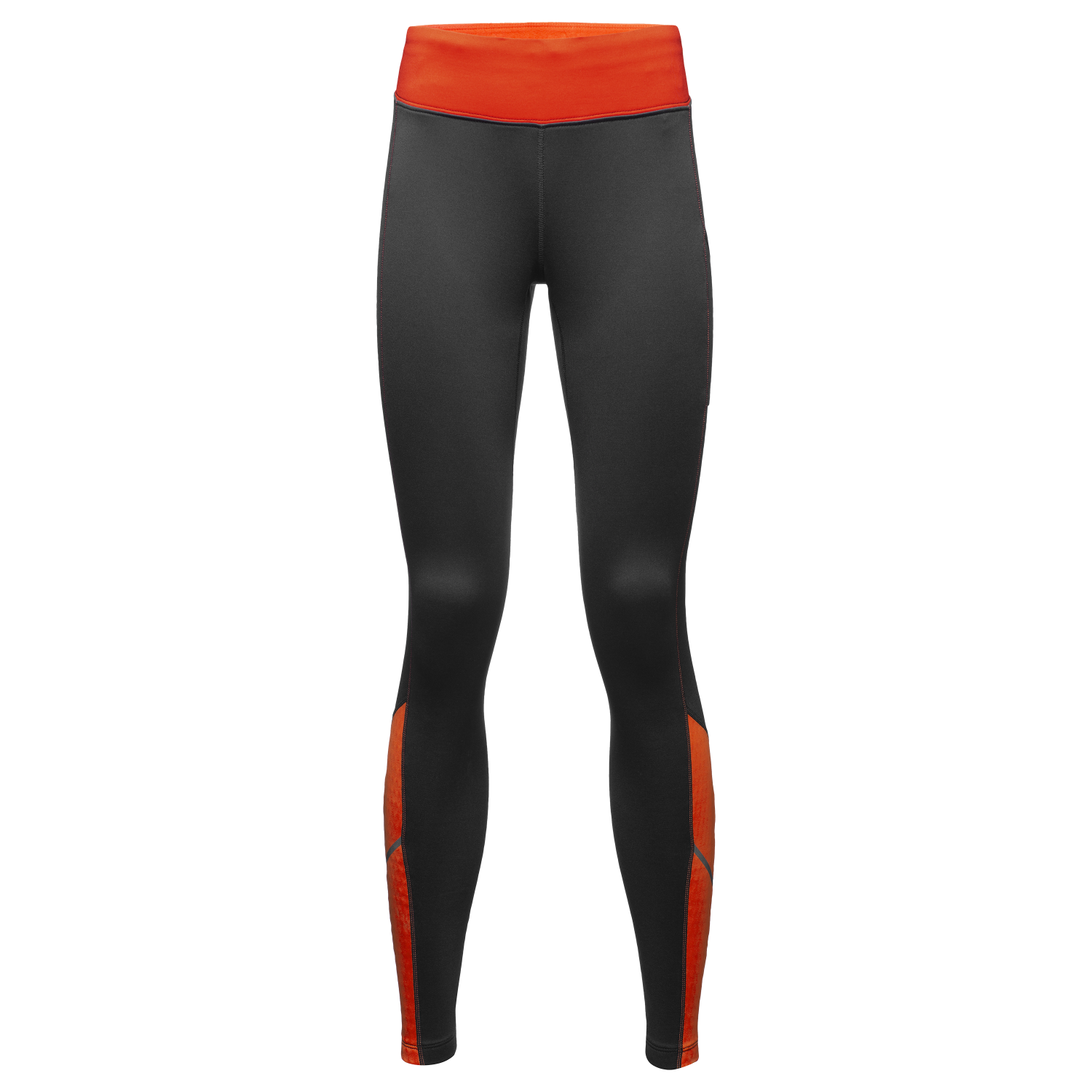 GOREWEAR R3 Women's Thermo Running Tights in Black/Fireball | 2XS | Slim fit