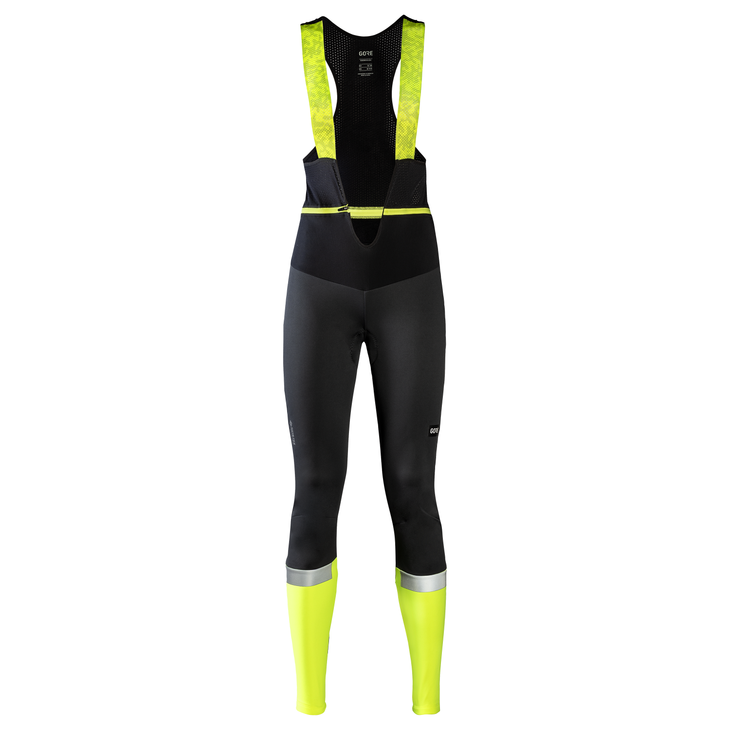 GOREWEAR Ability Thermo Cycling Bib Tights+ Women's in Black/Neon Yellow | 2XS | Form fit | Windproof