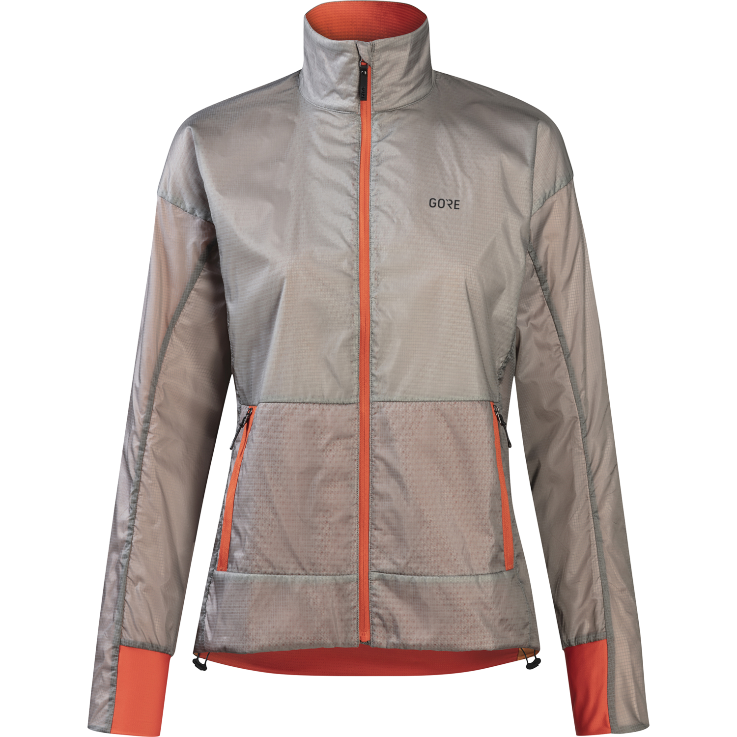 GOREWEAR Drive Running Jacket Women's in Lab Gray/Fireball | Medium (8-10) | Slim fit | Windproof