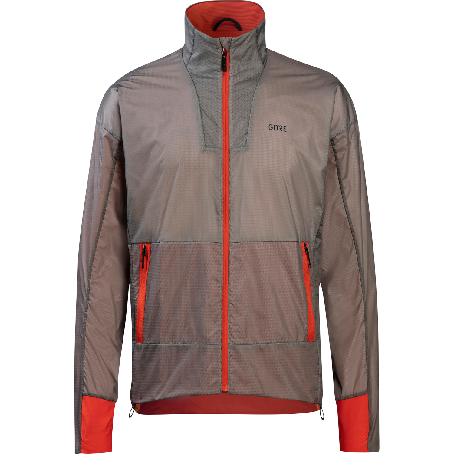 GOREWEAR Drive Running Jacket Men's in Lab Gray/Fireball | XS | Slim fit | Windproof