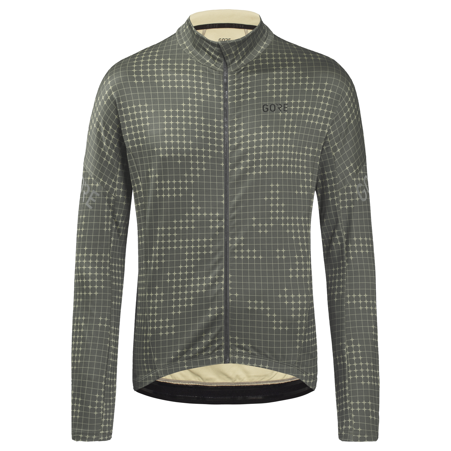 GOREWEAR Progress Thermo Grid Camo Cycling Jersey Men's in Tech Beige/Lab Gray | XS | Slim fit