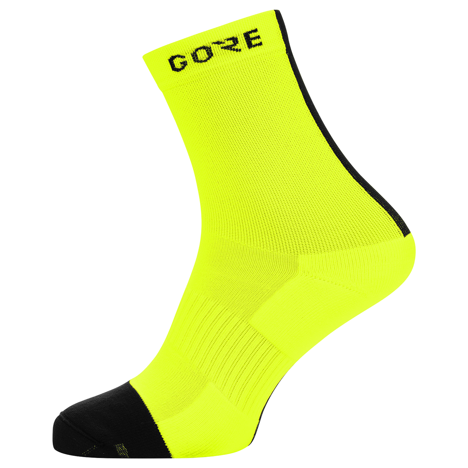 GOREWEAR M Mid Socks in Neon Yellow/Black | 3.5-5