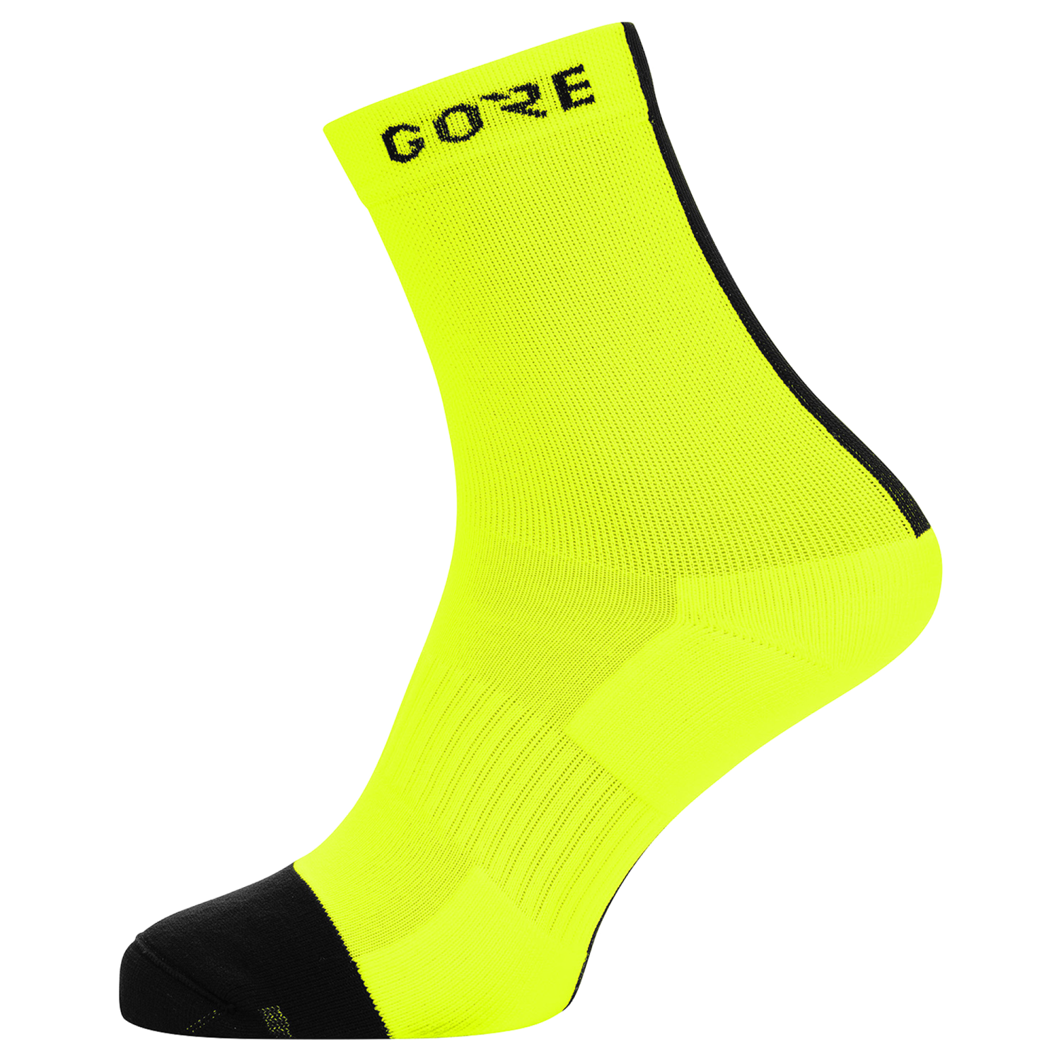 GOREWEAR M Mid Socks in Neon Yellow/Black | 8-9.5