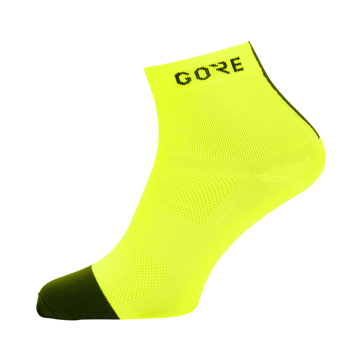 GOREWEAR M Light Mid Socks in Neon Yellow/Black | 6-7.5 | Moisture Wicking