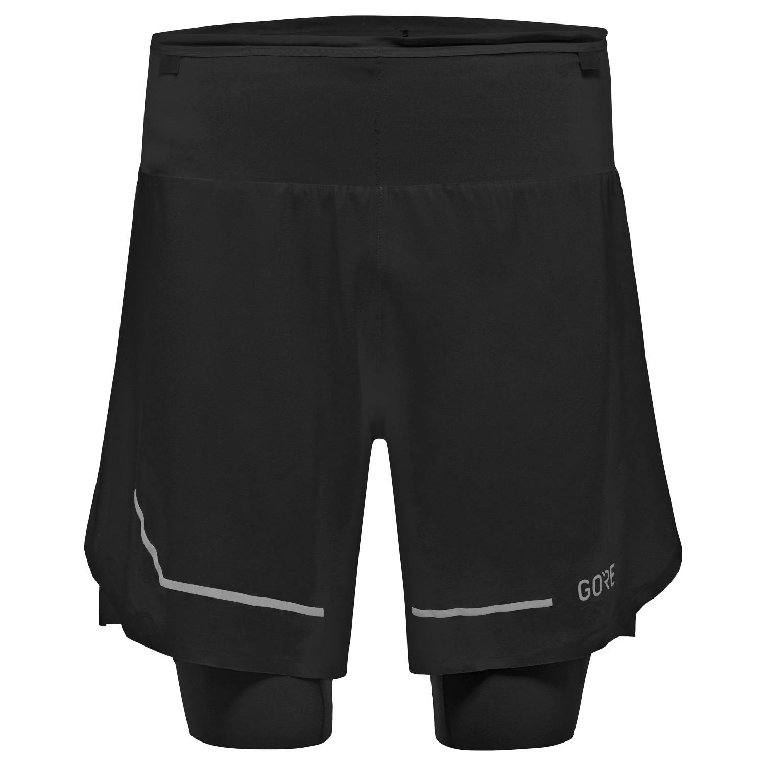 GOREWEAR Ultimate 2in1 Running Shorts Men's in Black | Medium | Slim fit