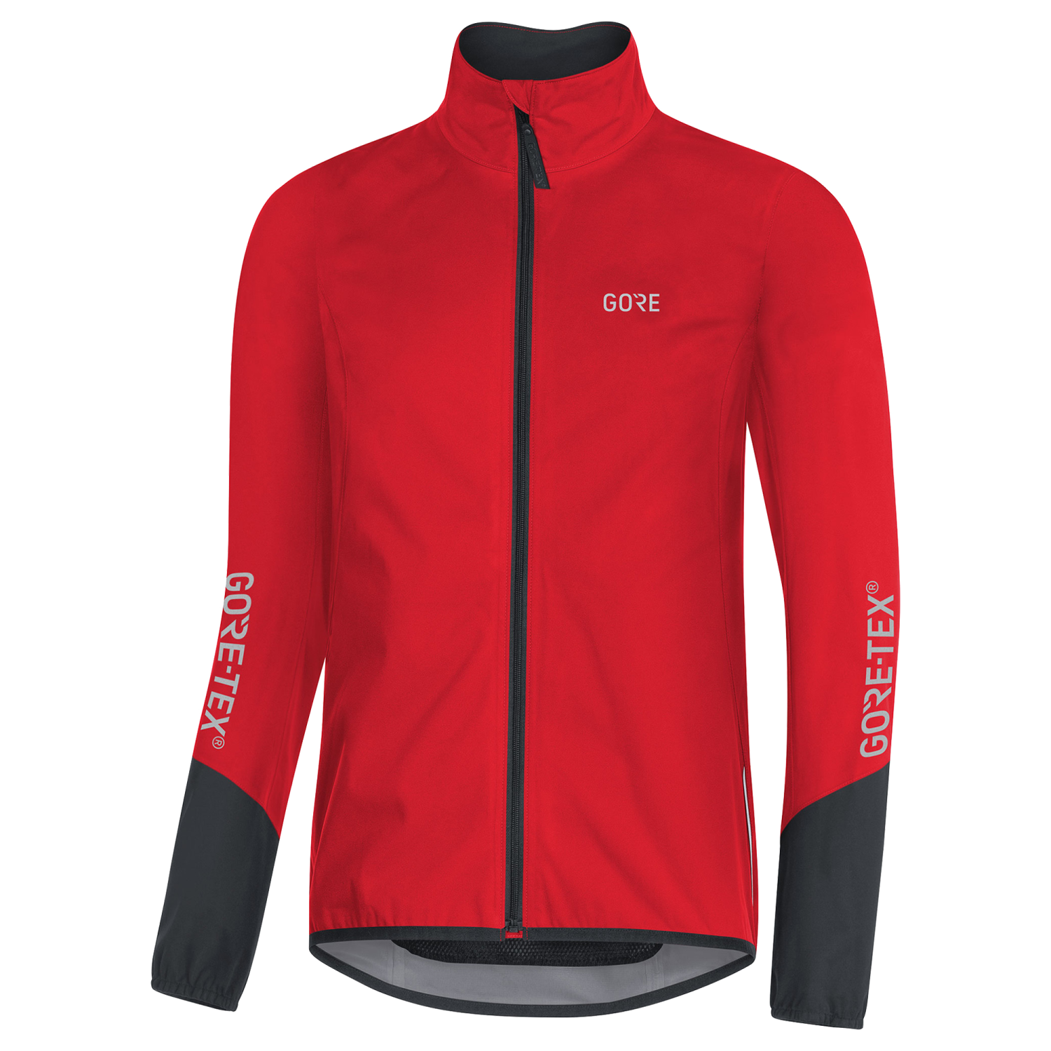 GOREWEAR Men's C5 GORE-TEX Active Cycling Jacket in Red/Black | Medium | Slim fit | Waterproof
