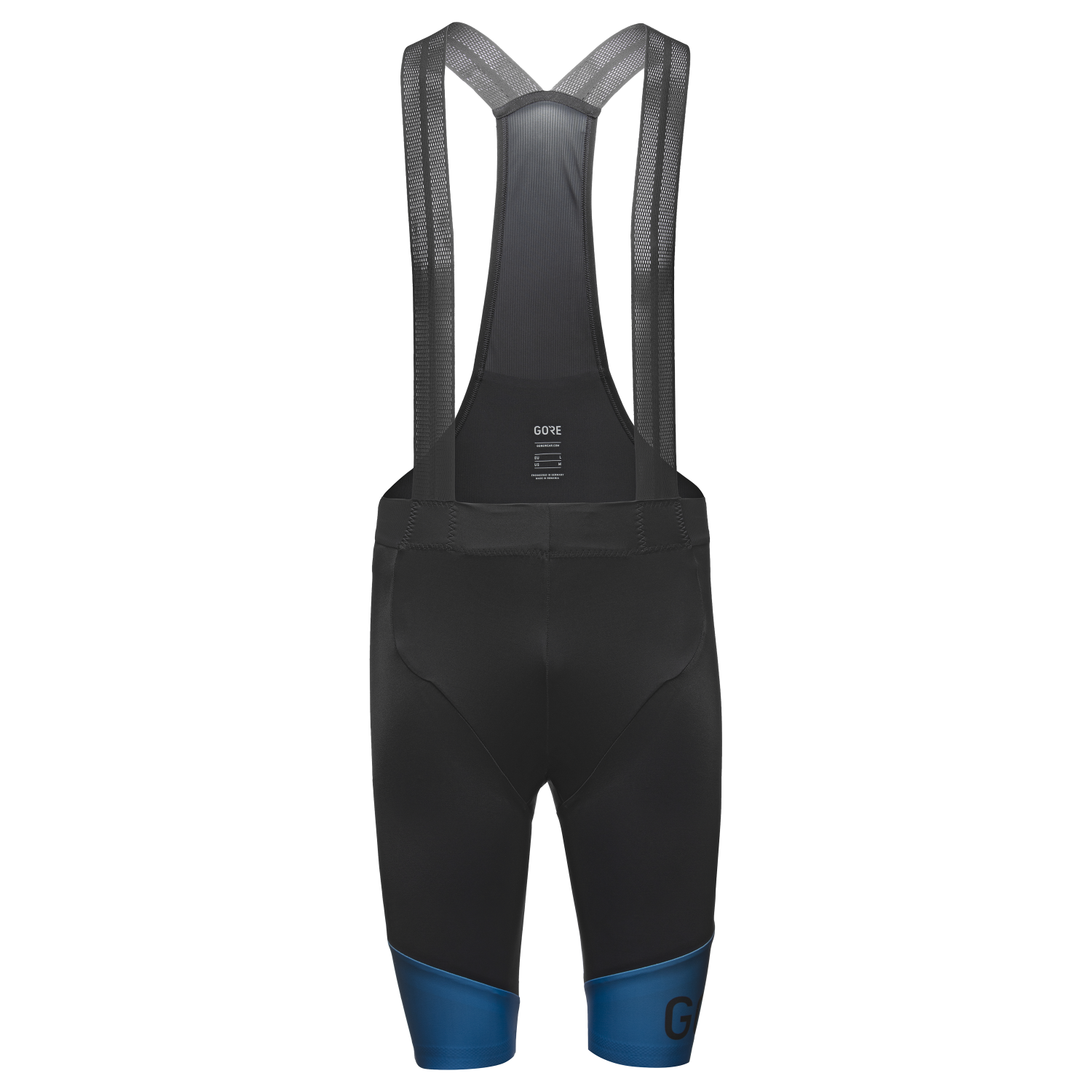 GOREWEAR Ardent Fade Bib Cycling Shorts+ Men's in Black/Sphere Blue | XS | Form fit | Windproof