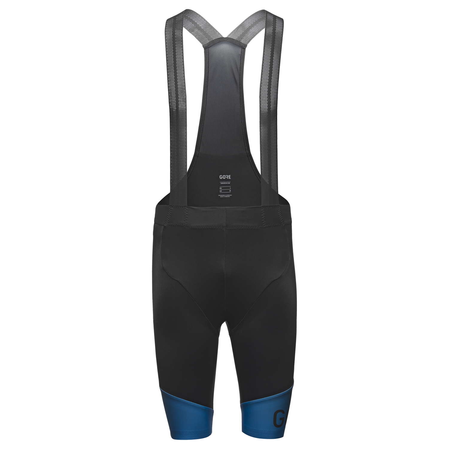 GOREWEAR Ardent Fade Bib Cycling Shorts+ Men's in Black/Sphere Blue | Small | Form fit | Windproof