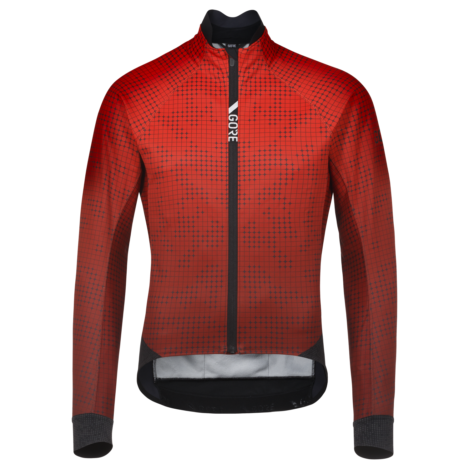 GOREWEAR C5 GORE-TEX INFINIUM(TM) Thermo Grid Fade Camo Cycling Jacket Men's in Fireball/Black | XL | Slim fit | Windproof