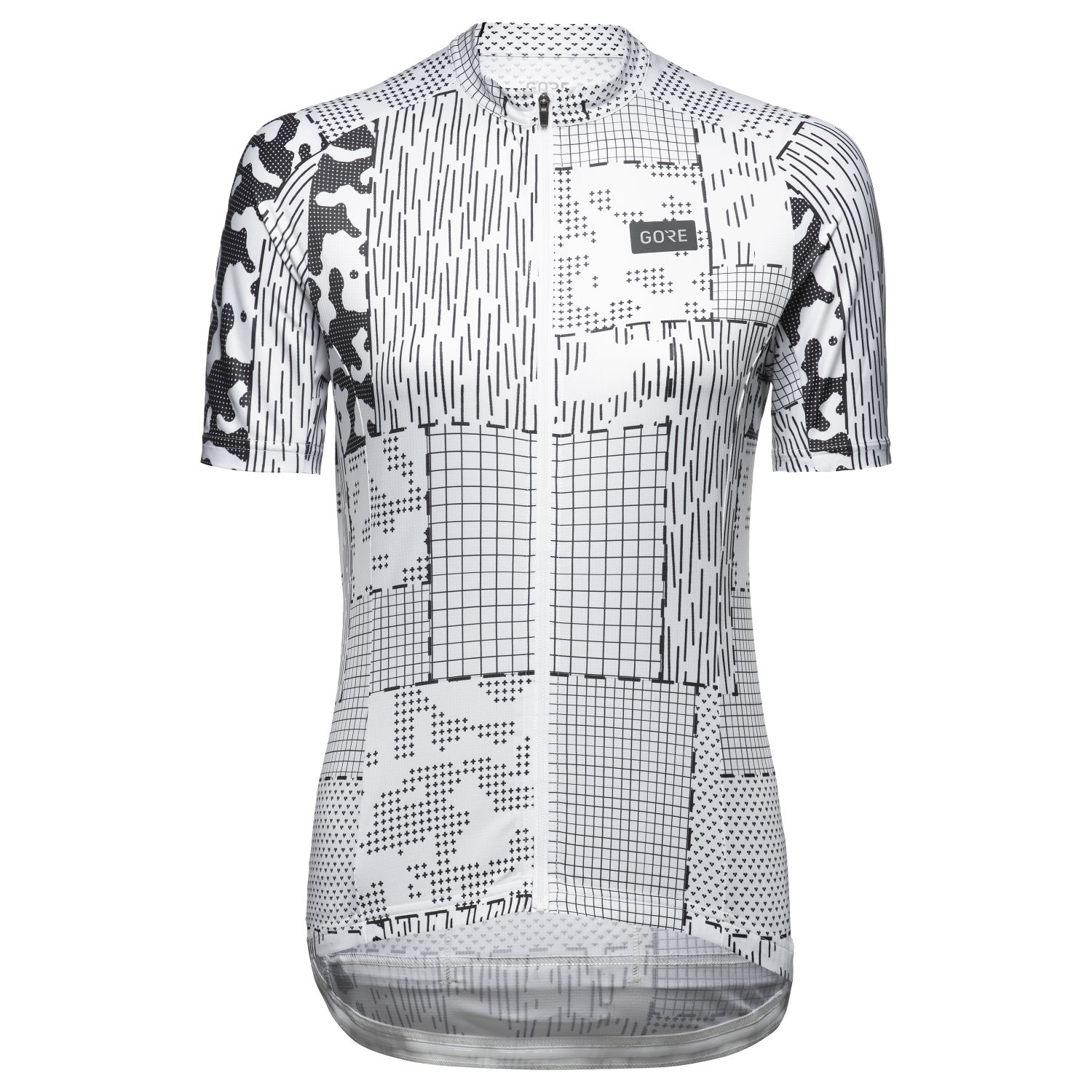 GOREWEAR Patch Camo Cycling Jersey Women's in White/Black | 2XS | Form fit