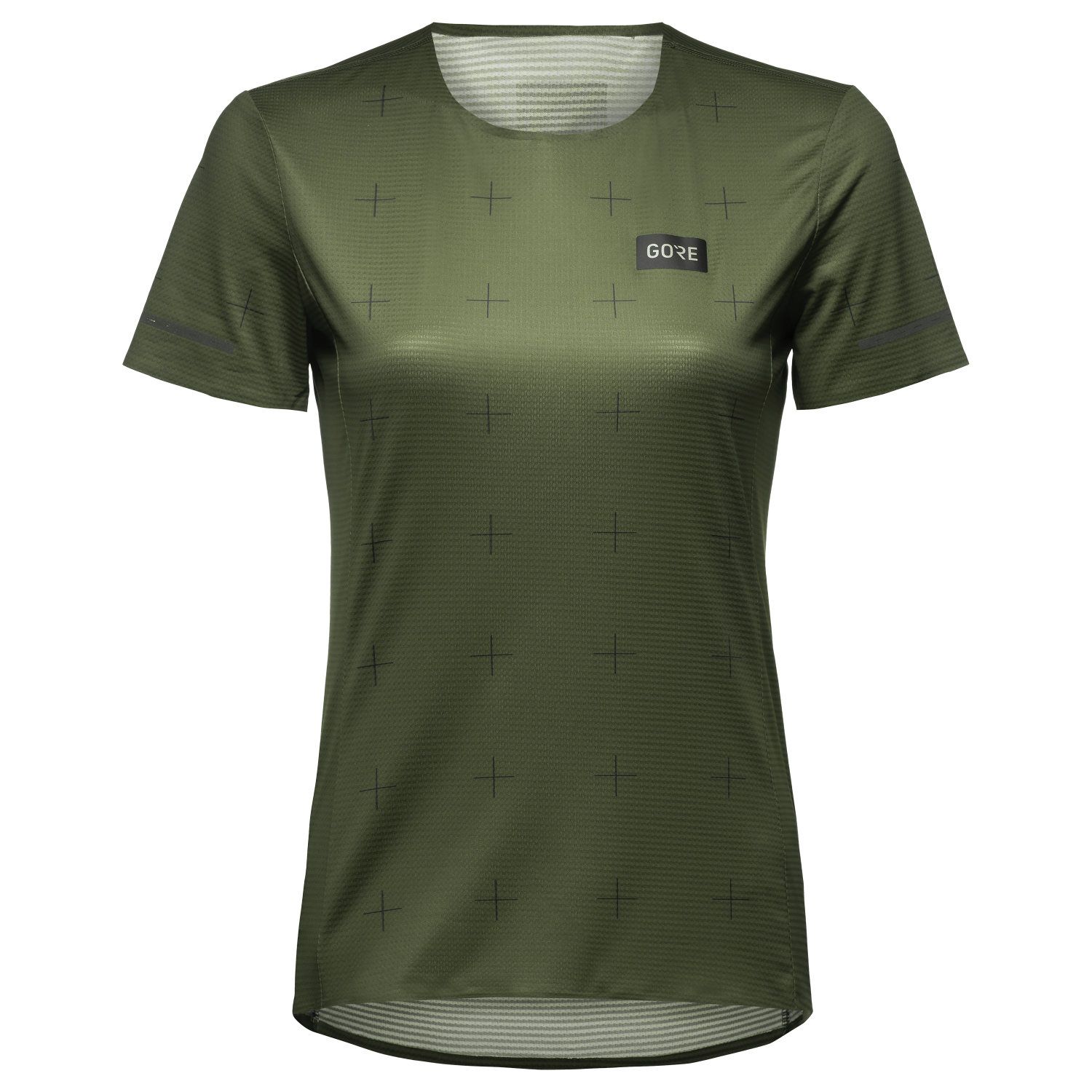 GOREWEAR Contest Daily Running Tee Women's in Utility Green | 2XS | Slim fit