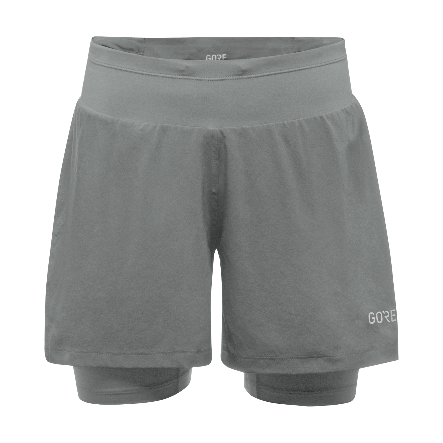 GOREWEAR R5 Women's 2in1 Running Shorts in Lab Gray | Small (4-6) | Slim fit
