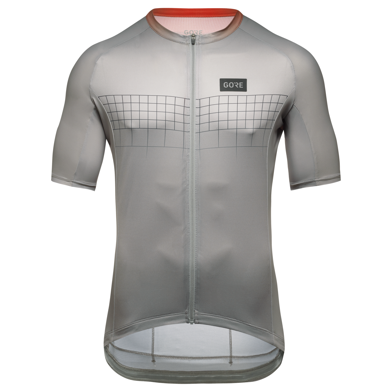 GOREWEAR Grid Fade Cycling Jersey 2.0 Men's in Lab Gray/Fireball | Large | Slim fit