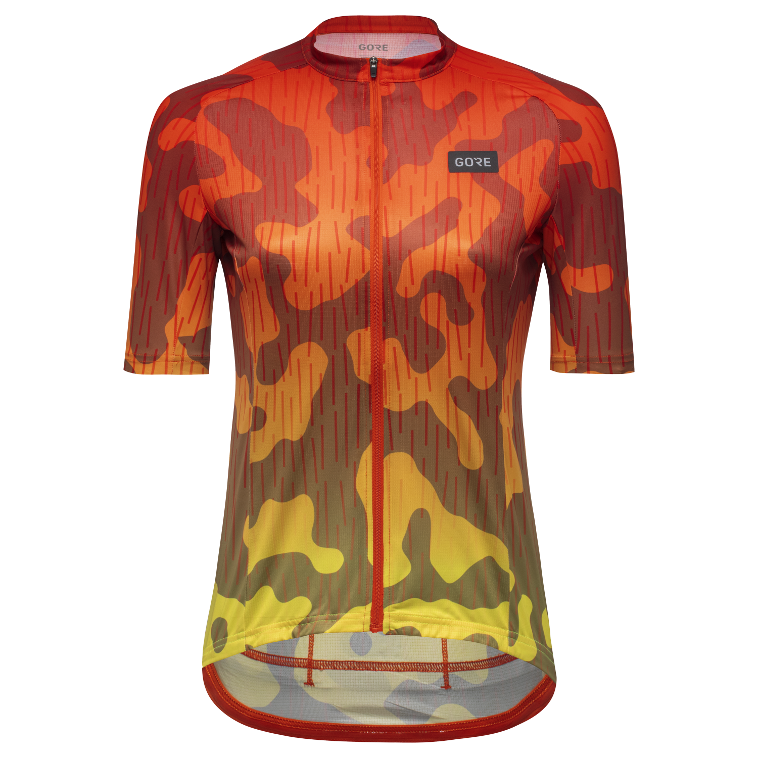 GOREWEAR Rain Camo Cycling Jersey Women's in Fireball | XS (0-2) | Slim fit