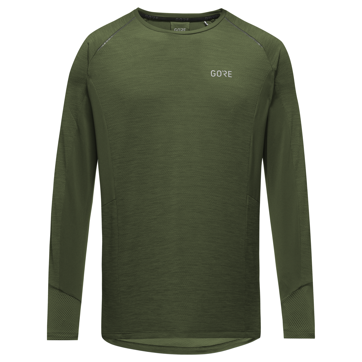 GOREWEAR Energetic Long Sleeve Running Shirt Men's in Utility Green | XL | Slim fit