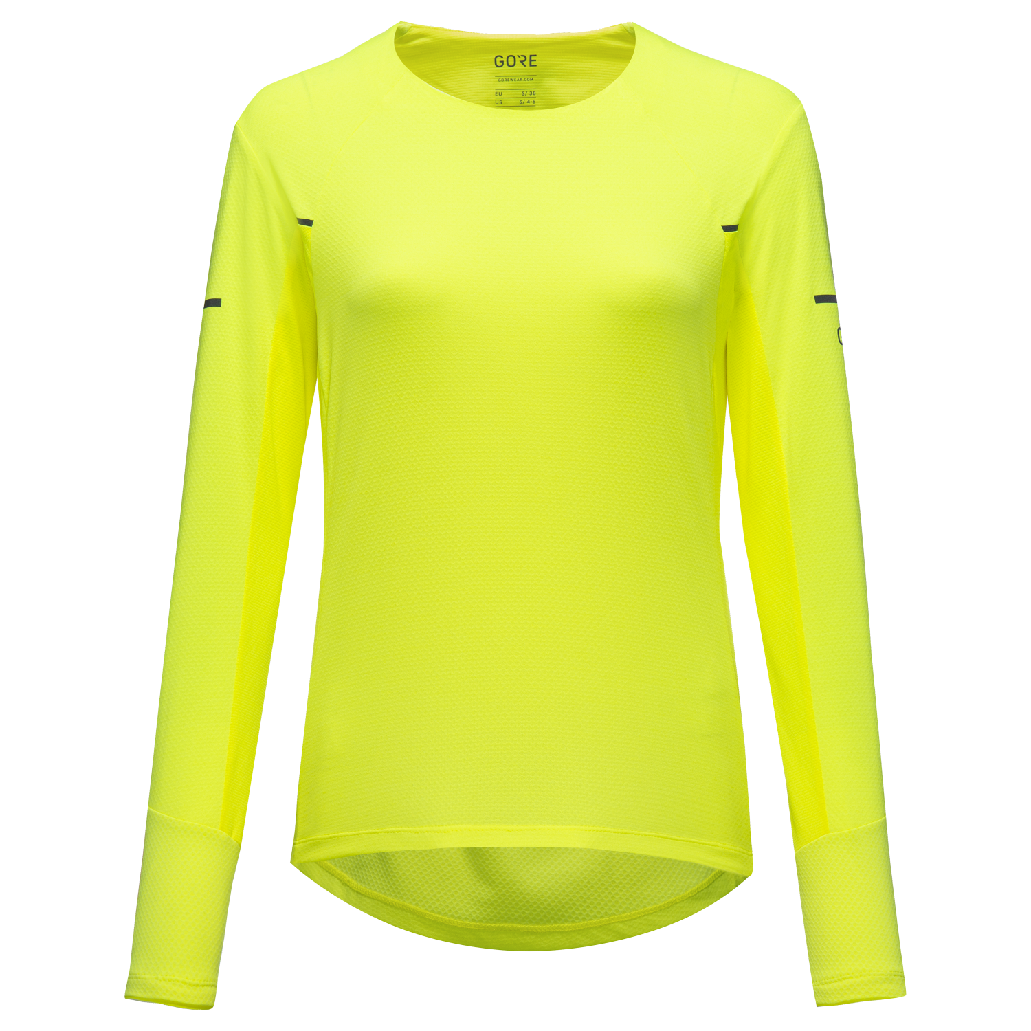 GOREWEAR Vivid Long Sleeve Running Shirt Women's in Neon Yellow | Medium (8-10) | Slim fit