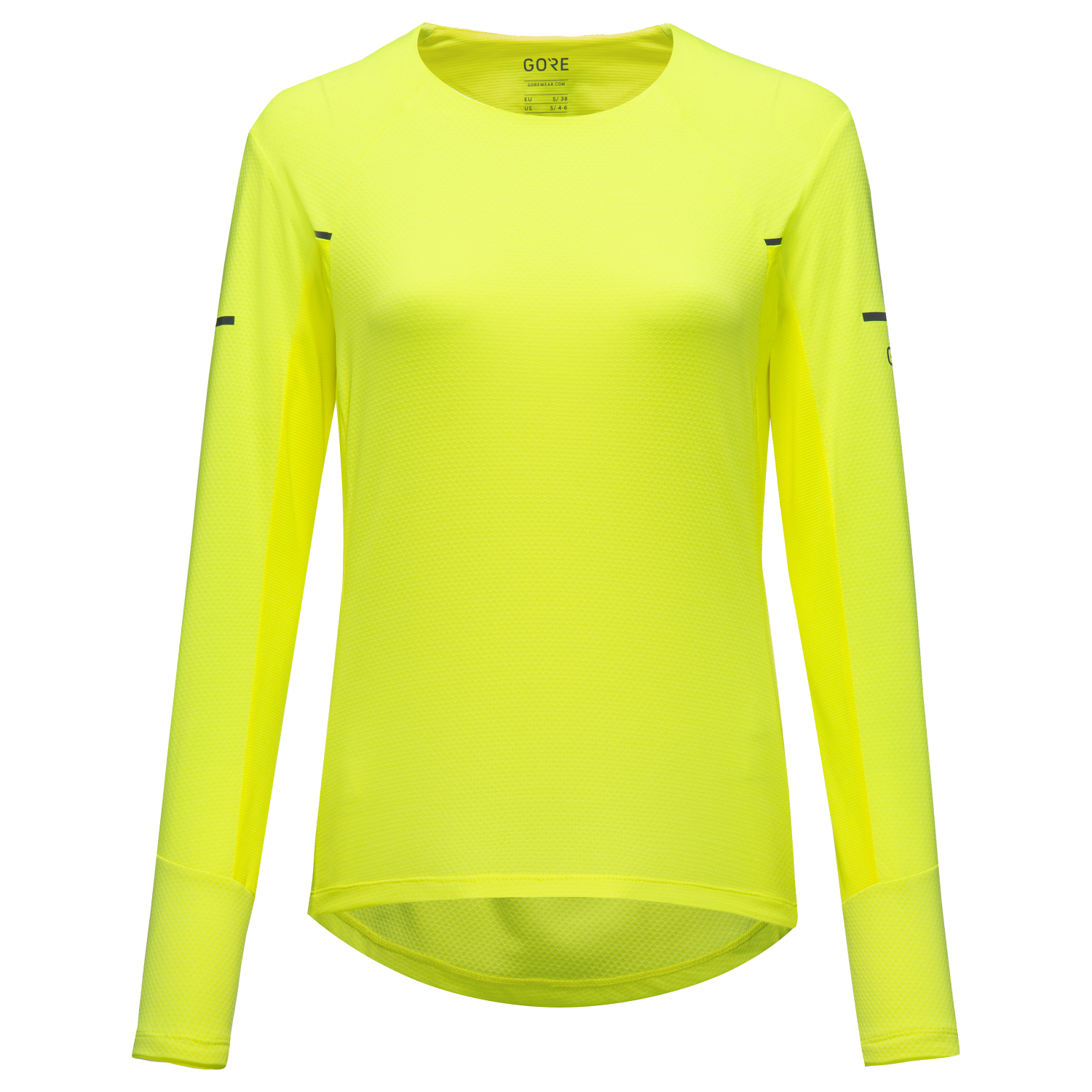 GOREWEAR Vivid Long Sleeve Running Shirt Women's in Neon Yellow | XS (0-2) | Slim fit