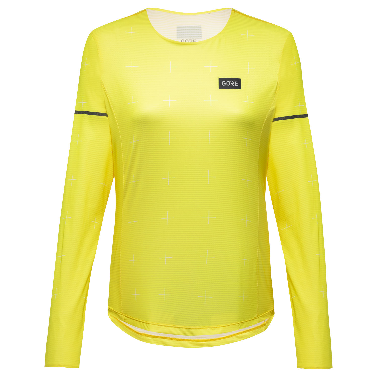 GOREWEAR Contest Long Sleeve Tee Women's in Washed Neon Yellow | Large (12-14) | Slim fit