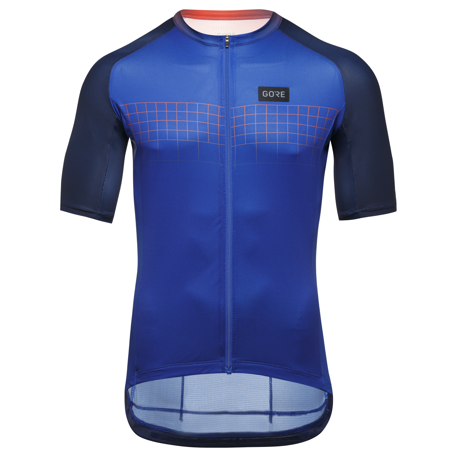 GOREWEAR Grid Fade Cycling Jersey 2.0 Men's in Ultramarine Blue/Fireball | XS | Slim fit