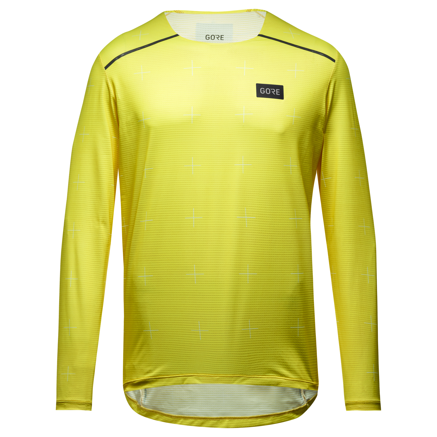 GOREWEAR Contest Long Sleeve Tee Men's in Washed Neon Yellow | Medium | Slim fit