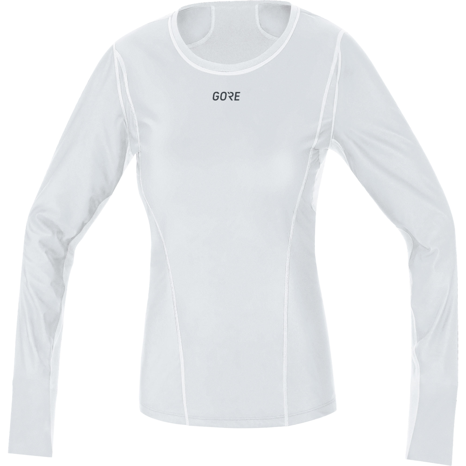 GOREWEAR Women's M WINDSTOPPER(R) Base Layer Thermo Long Sleeve Shirt in Light Grey/White | Medium (8-10) | Slim fit