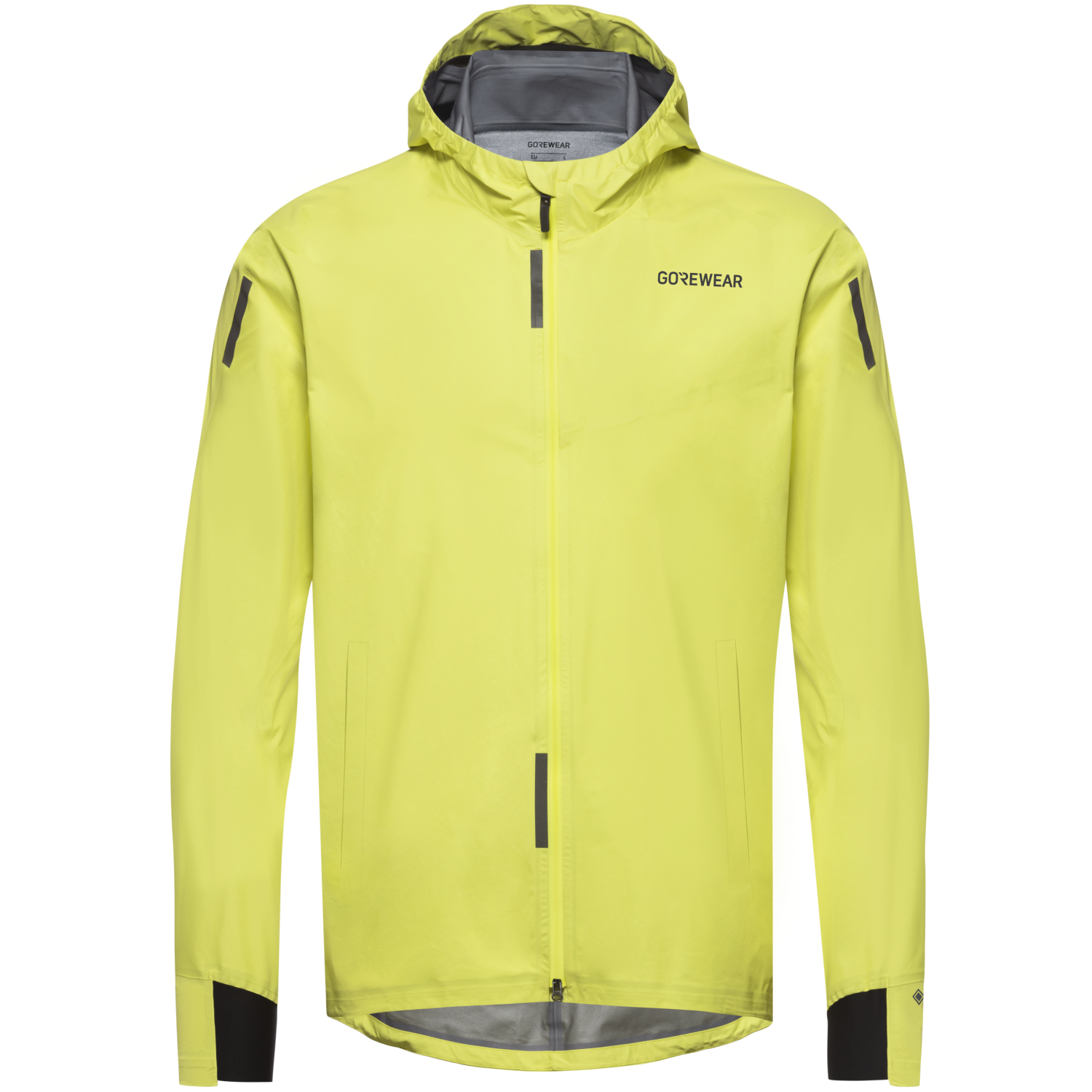 GOREWEAR Concurve GORE-TEX Running Jacket Men's in Lime Yellow | Medium | Slim fit | Waterproof