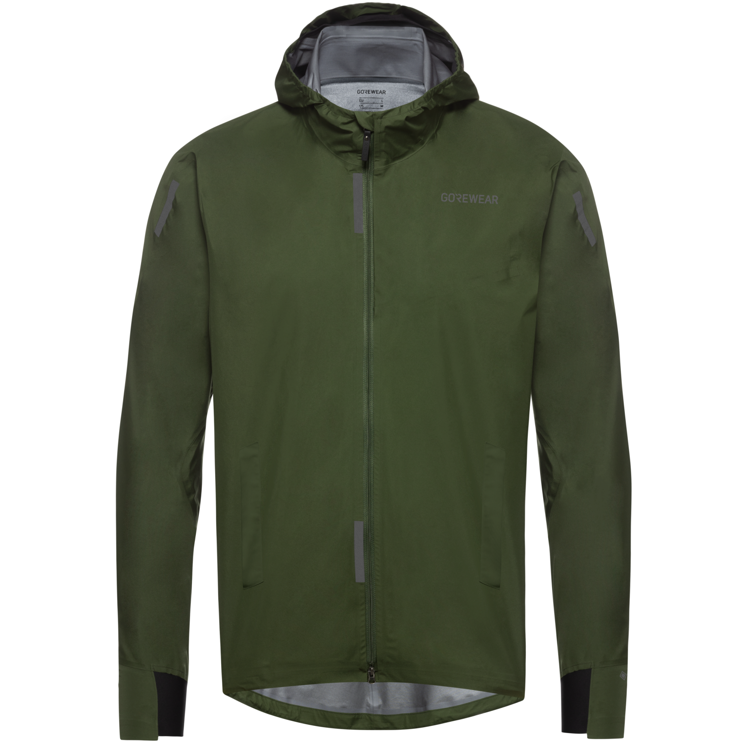 GOREWEAR CONCURVE GORE-TEX Running Jacket Men's in Utility Green | XL | Slim fit | Waterproof