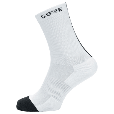 GOREWEAR M Thermo Mid Socks in White/Black | 3.5-5 | Moisture Wicking