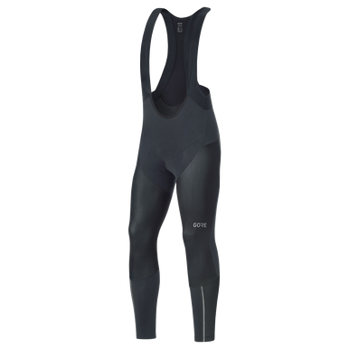 GOREWEAR Men's C7 Partial WINDSTOPPER(R) Pro Cycling Bib Tights+ in Black | XS | Form fit | Windproof