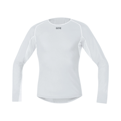 GOREWEAR M WINDSTOPPER(R) Base Layer Thermo Long Sleeve Shirt Men's in Light Grey/White | XS | Slim fit