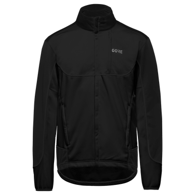 GOREWEAR C5 WINDSTOPPER(R) Thermo Trail Cycling Jacket Men's in Black/Neon Yellow | XS | Slim fit | Windproof