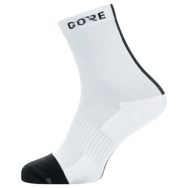 GOREWEAR M Mid Socks in White/Black | 3.5-5