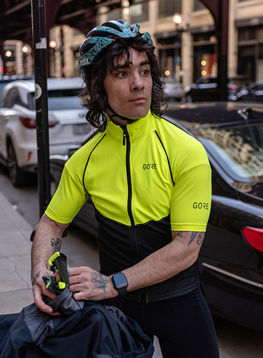 GOREWEAR Phantom WINDSTOPPER(R) Cycling Jacket Men's in Sphere Blue/Orbit Blue | XS | Slim fit | Windproof