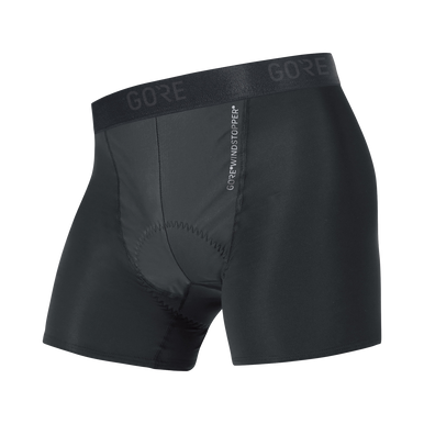 GOREWEAR Men's C3 WINDSTOPPER(R) Base Layer Boxer Shorts+ in Black | XS | Form fit | Windproof