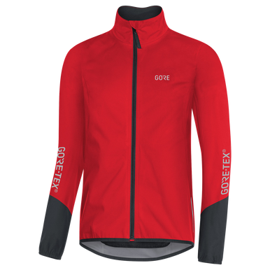 GOREWEAR Men's C5 GORE-TEX Active Cycling Jacket in Red/Black | XL | Slim fit | Waterproof