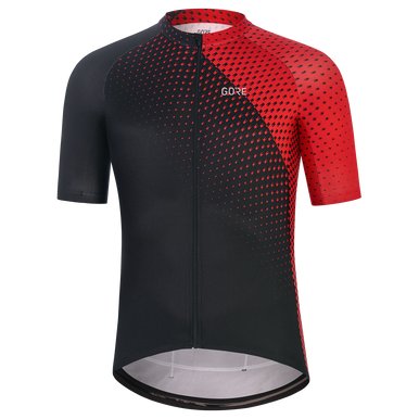 GOREWEAR Flash Cycling Jersey Men's in Black/Red | XS | Form fit
