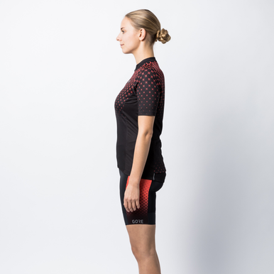 GOREWEAR Hakka Cycling Jersey Women's in Black/Hibiscus Pink | 2XS | Form fit