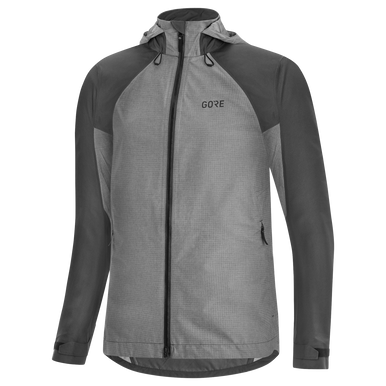 GOREWEAR C5 Women's GORE-TEX Trail Hooded Cycling Jacket in Terra Grey | 2XS | Slim fit | Waterproof