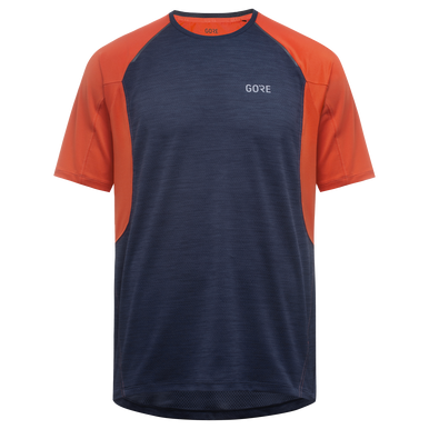 GOREWEAR Men's R5 Running Shirt in Black/Neon Yellow | XL | Slim fit