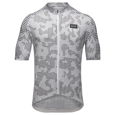 GOREWEAR Camo Grid Cycling Jersey Men's in White | Large | Form fit