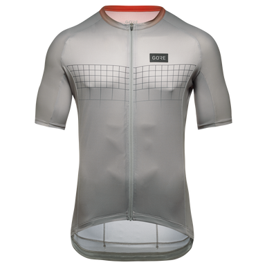 GOREWEAR Grid Fade Cycling Jersey 2.0 Men's in Utility Green/Process Purple | XS | Slim fit